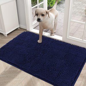 Dog Door Mat for Muddy Paws, Absorbs Moisture and Dirt, Non-Slip Washable Mat